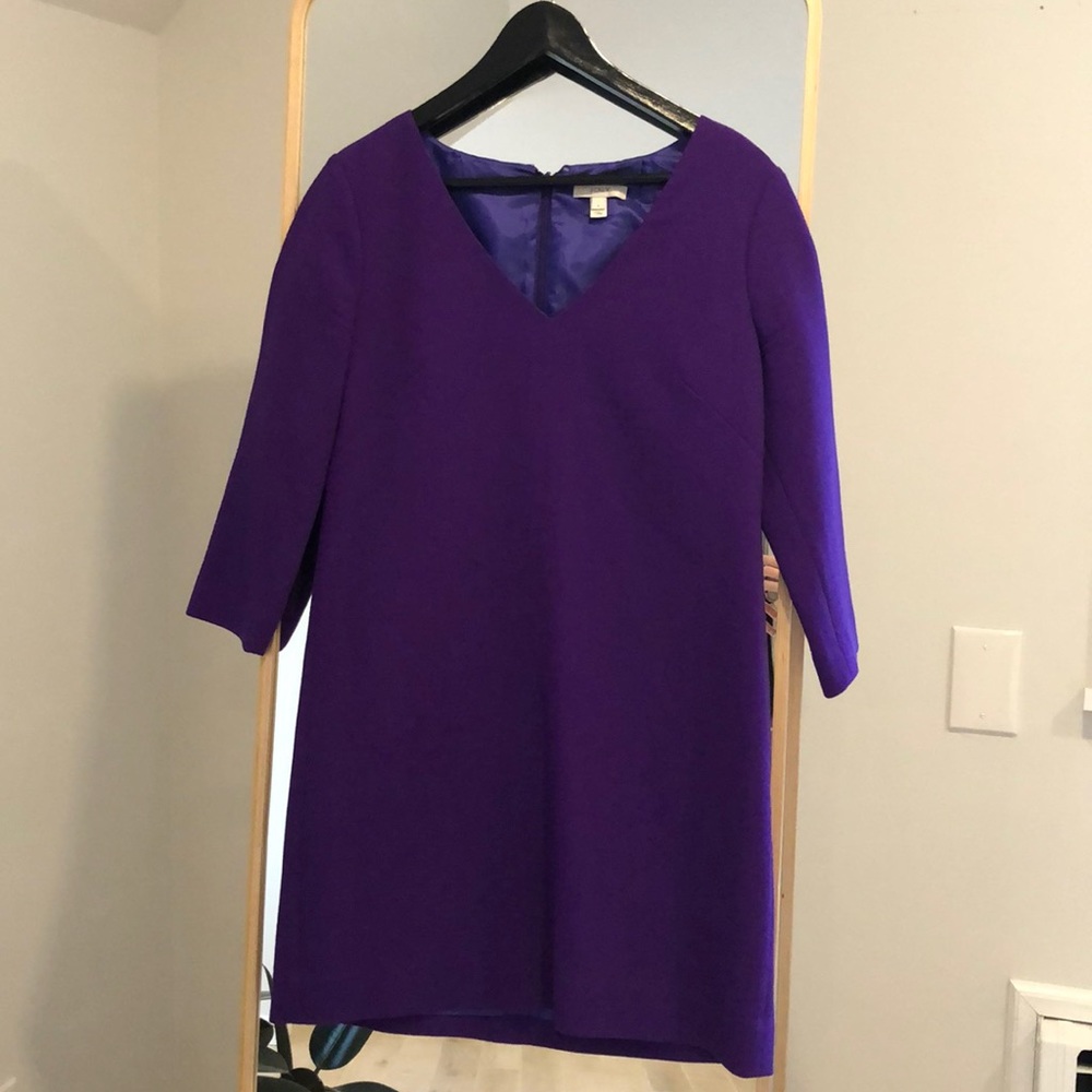 J. Crew | 3/4 Sleeve Purple Dress